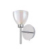 Baldwin Switched Wall Lamp Curved Cone Glass (U) 1 Light G9 Polished Chrome/Iridescent/Opal-4