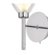 Baldwin Switched Wall Lamp Curved Cone Glass (U) 1 Light G9 Polished Chrome/Iridescent/Opal-6