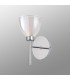 Baldwin Switched Wall Lamp Curved Cone Glass (U) 1 Light G9 Polished Chrome/Iridescent/Opal-14