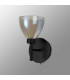 Baldwin Switched Wall Lamp Curved Cone Glass (U) 1 Light G9 Satin Black/Iridescent/Opal-10