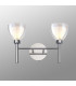 Baldwin Switched Wall Lamp Curved Cone Glass (U) 2 Light G9 Polished Chrome/Iridescent/Opal-3
