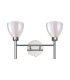 Baldwin Switched Wall Lamp Curved Cone Glass (U) 2 Light G9 Polished Chrome/Iridescent/Opal-4