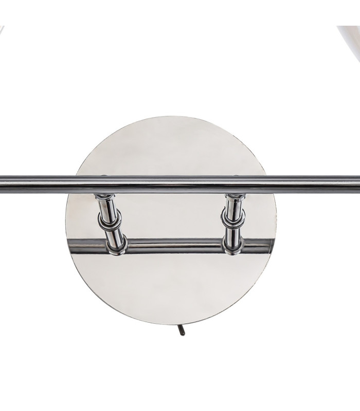 Baldwin Switched Wall Lamp Curved Cone Glass (U) 2 Light G9 Polished Chrome/Iridescent/Opal-6