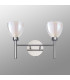 Baldwin Switched Wall Lamp Curved Cone Glass (U) 2 Light G9 Polished Chrome/Iridescent/Opal-14