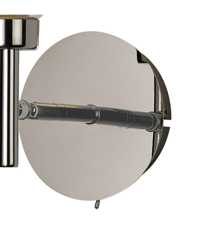 Baldwin Adjustable Switched Wall Lamp Curved Cone Glass (U) 1 Light G9 Polished Chrome/Iridescent/Opal-6