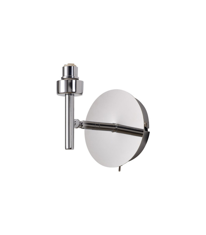 Baldwin Adjustable Switched Wall Lamp Curved Cone Glass (U) 1 Light G9 Polished Chrome/Iridescent/Opal-9