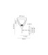 Baldwin Adjustable Switched Wall Lamp Curved Cone Glass (U) 1 Light G9 Satin Black/Iridescent/Opal-2