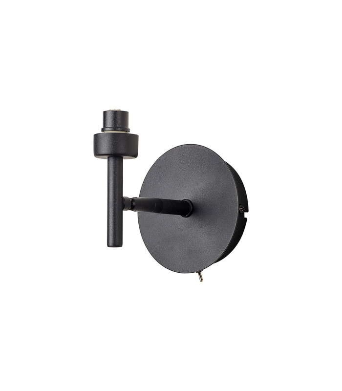 Baldwin Adjustable Switched Wall Lamp Curved Cone Glass (U) 1 Light G9 Satin Black/Iridescent/Opal-6