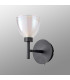 Baldwin Adjustable Switched Wall Lamp Curved Cone Glass (U) 1 Light G9 Satin Black/Iridescent/Opal-11