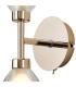 Baldwin Switched Up / Down Wall Lamp Curved Cone Glass (U) 2 Light G9 French Gold/Iridescent/Opal-6