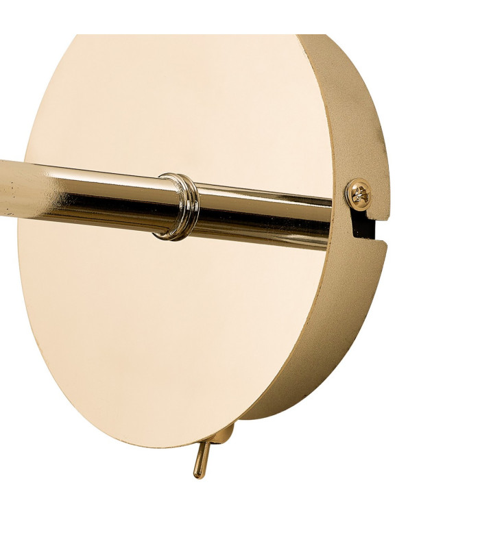 Baldwin Switched Up / Down Wall Lamp Curved Cone Glass (U) 2 Light G9 French Gold/Iridescent/Opal-8
