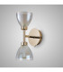 Baldwin Switched Up / Down Wall Lamp Curved Cone Glass (U) 2 Light G9 French Gold/Iridescent/Opal-14