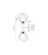 Baldwin Switched Up / Down Wall Lamp Curved Cone Glass (U) 2 Light G9 Polished Chrome/Iridescent/Opal-2