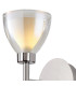 Baldwin Switched Up / Down Wall Lamp Curved Cone Glass (U) 2 Light G9 Polished Chrome/Iridescent/Opal-6