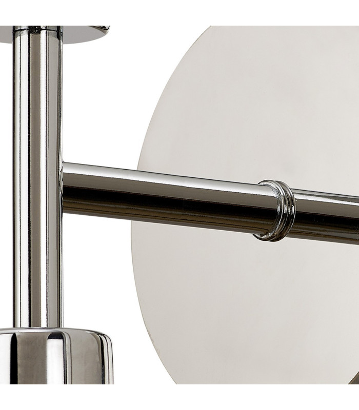 Baldwin Switched Up / Down Wall Lamp Curved Cone Glass (U) 2 Light G9 Polished Chrome/Iridescent/Opal-9