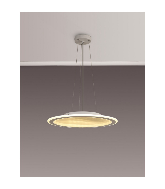 Falls 47cm Pendant/Flush Ceiling 1 x 40W LED Remote Control Tuneable White 3000K-6000K-3