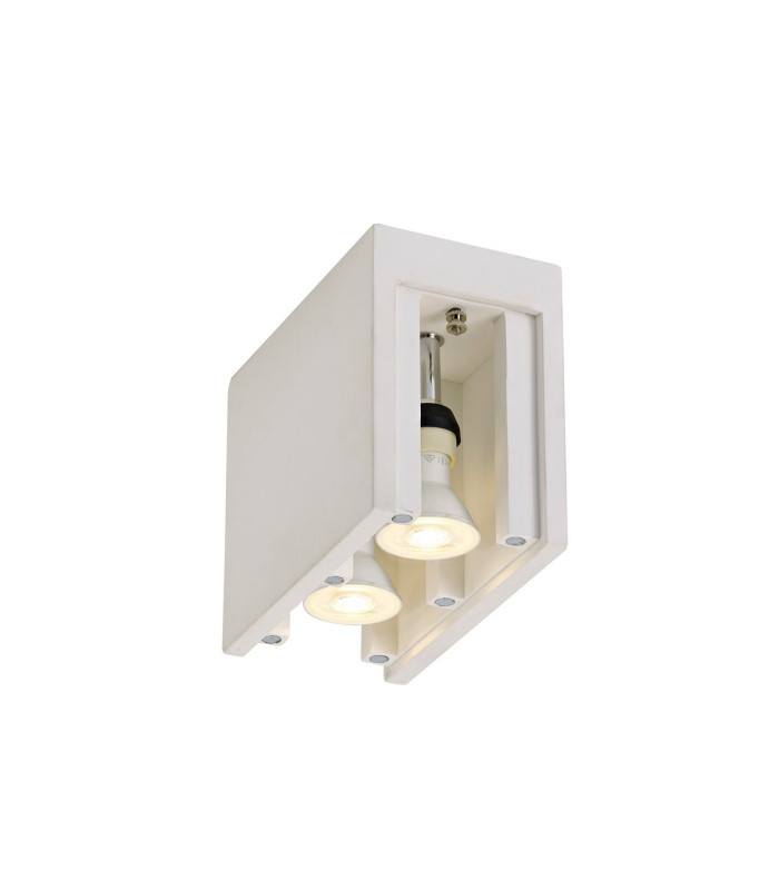 Lyndon Rectangular Ceiling 2 x GU10 (Max 25W) White Paintable Gypsum-1