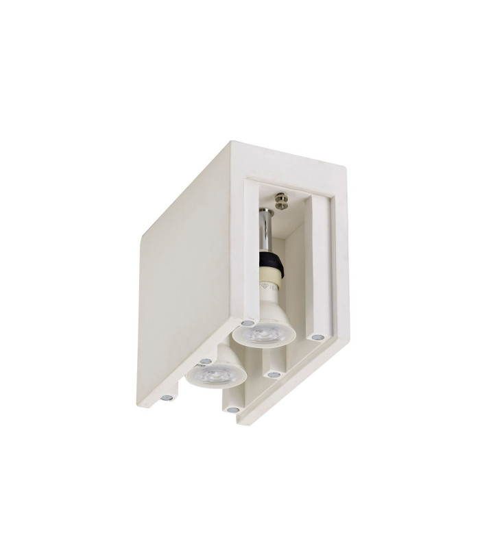 Lyndon Rectangular Ceiling 2 x GU10 (Max 25W) White Paintable Gypsum-4