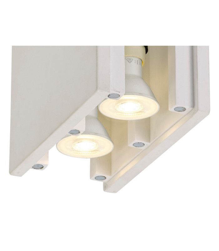 Lyndon Rectangular Ceiling 2 x GU10 (Max 25W) White Paintable Gypsum-5