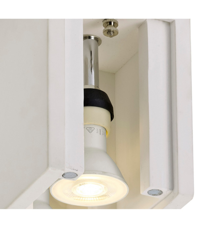 Lyndon Rectangular Ceiling 2 x GU10 (Max 25W) White Paintable Gypsum-7