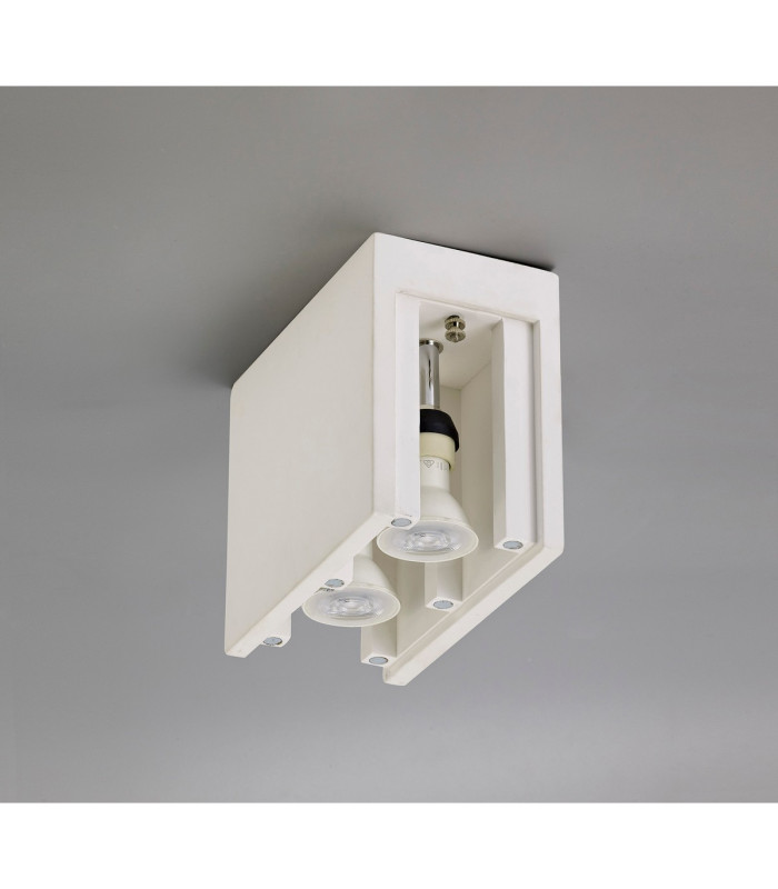Lyndon Rectangular Ceiling 2 x GU10 (Max 25W) White Paintable Gypsum-8