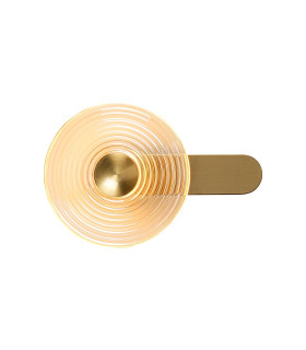 Larchmont Wall Lamp 1 x 7W LED 3000K 426lm Brass/Amber -1