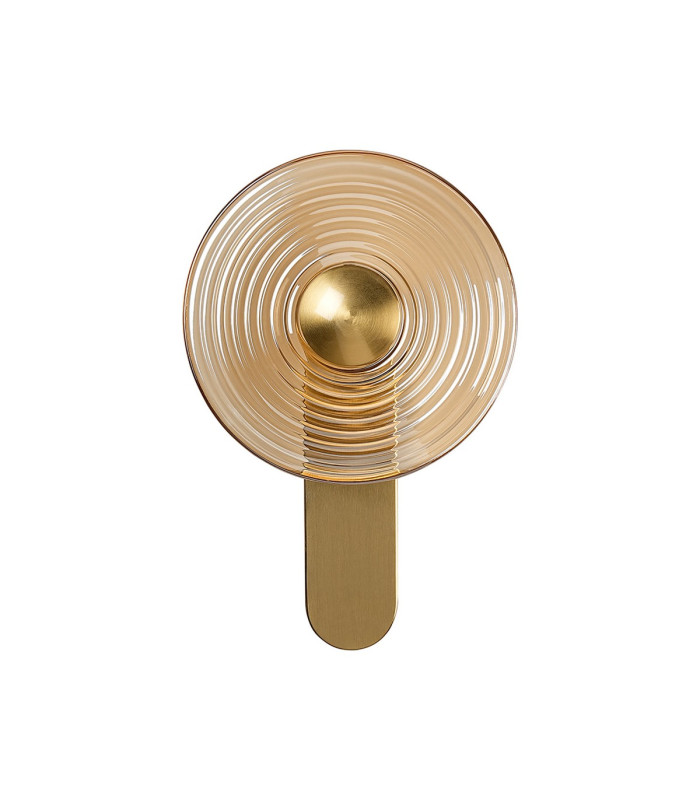 Larchmont Wall Lamp 1 x 7W LED 3000K 426lm Brass/Amber -8