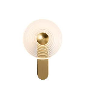 Larchmont Wall Lamp 1 x 7W LED 3000K 426lm Brass/Clear -1