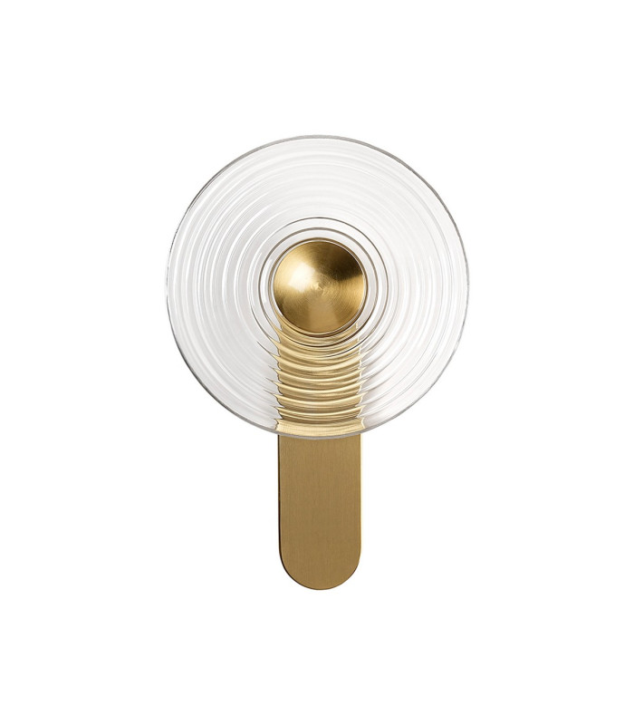 Larchmont Wall Lamp 1 x 7W LED 3000K 426lm Brass/Clear -4