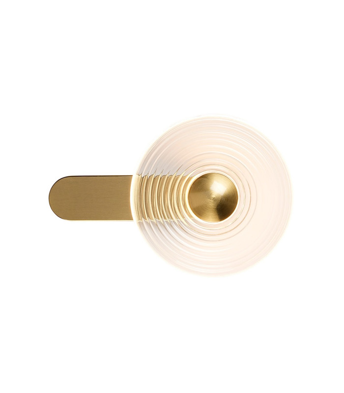 Larchmont Wall Lamp 1 x 7W LED 3000K 426lm Brass/Clear -5