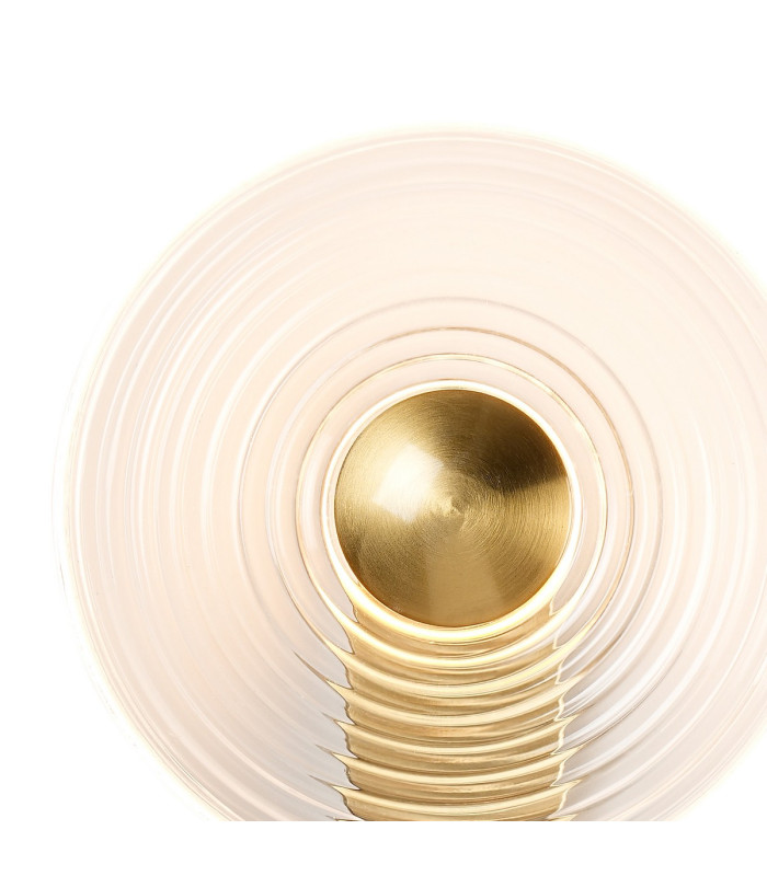 Larchmont Wall Lamp 1 x 7W LED 3000K 426lm Brass/Clear -6