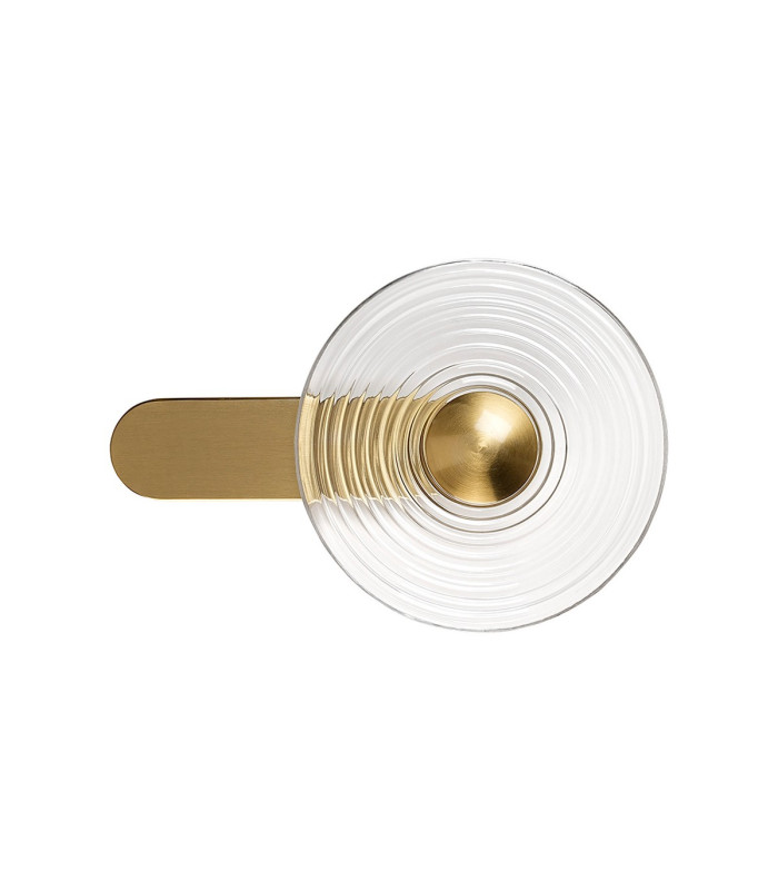 Larchmont Wall Lamp 1 x 7W LED 3000K 426lm Brass/Clear -8