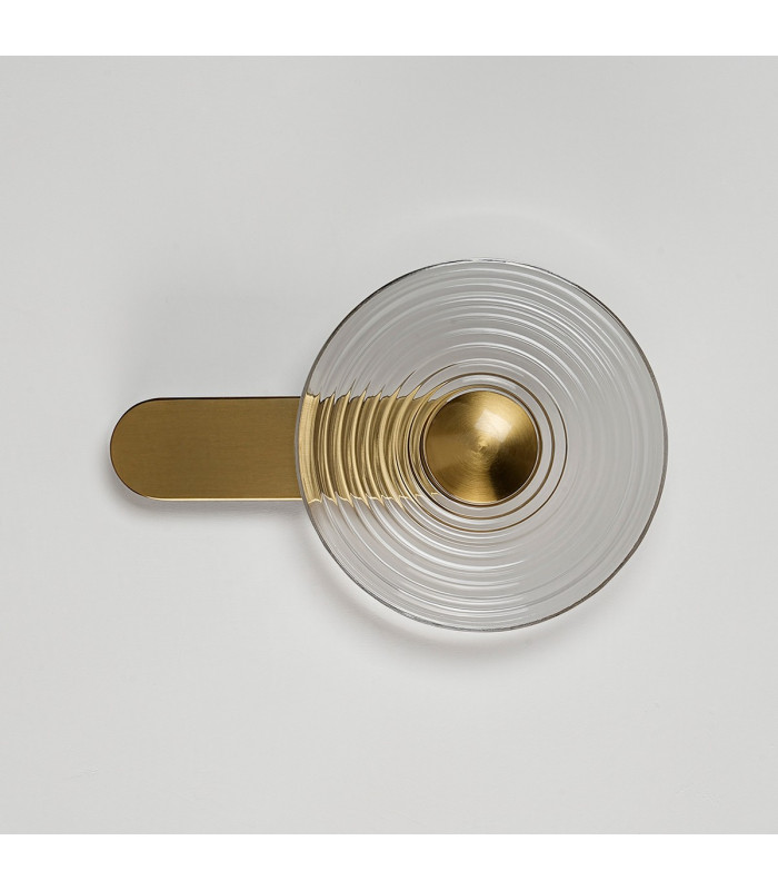 Larchmont Wall Lamp 1 x 7W LED 3000K 426lm Brass/Clear -11