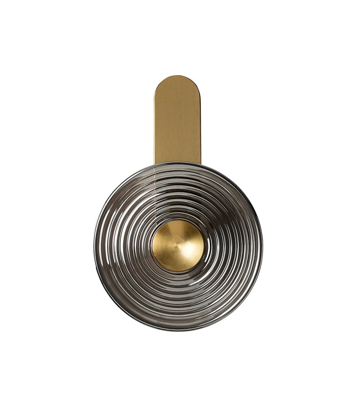 Larchmont Wall Lamp 1 x 7W LED 3000K 426lm Brass/Smoke -4