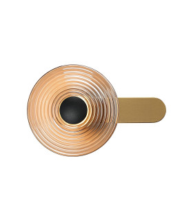 Larchmont Wall Lamp 1 x 7W LED 3000K 426lm Brass/Smoke/Satin Black -1