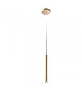 LED Slim Ceiling Pendant Candle Satin Gold 360lm 2700K - 1
