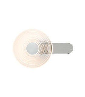 Larchmont Wall Lamp 1 x 7W LED 3000K 426lm Chrome/Clear/Satin White -1