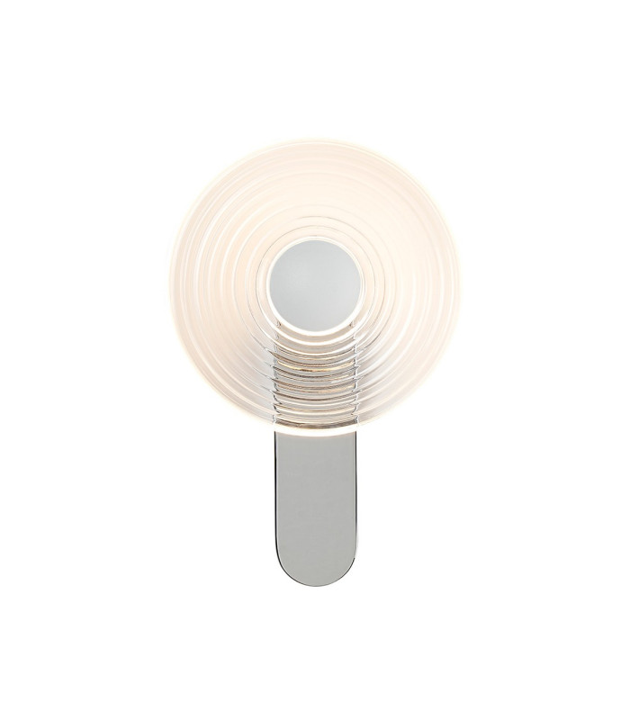 Larchmont Wall Lamp 1 x 7W LED 3000K 426lm Chrome/Clear/Satin White -5