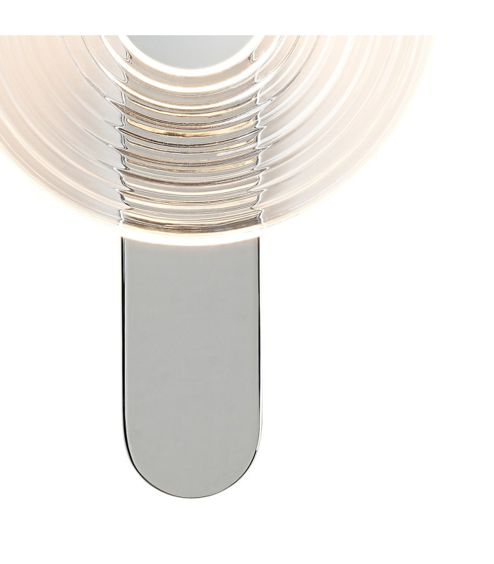 Larchmont Wall Lamp 1 x 7W LED 3000K 426lm Chrome/Clear/Satin White -7