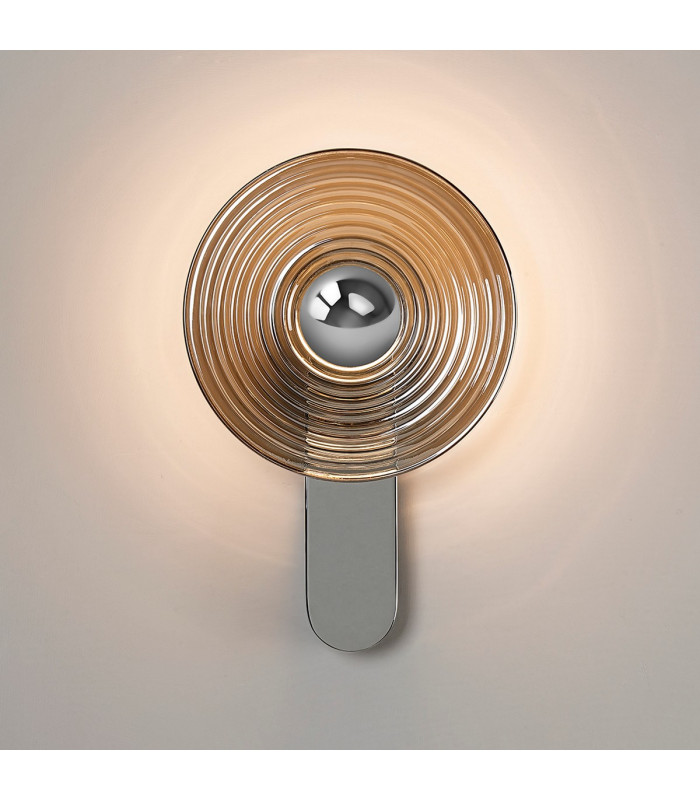 Larchmont Wall Lamp 1 x 7W LED 3000K 426lm Chrome/Smoke -3