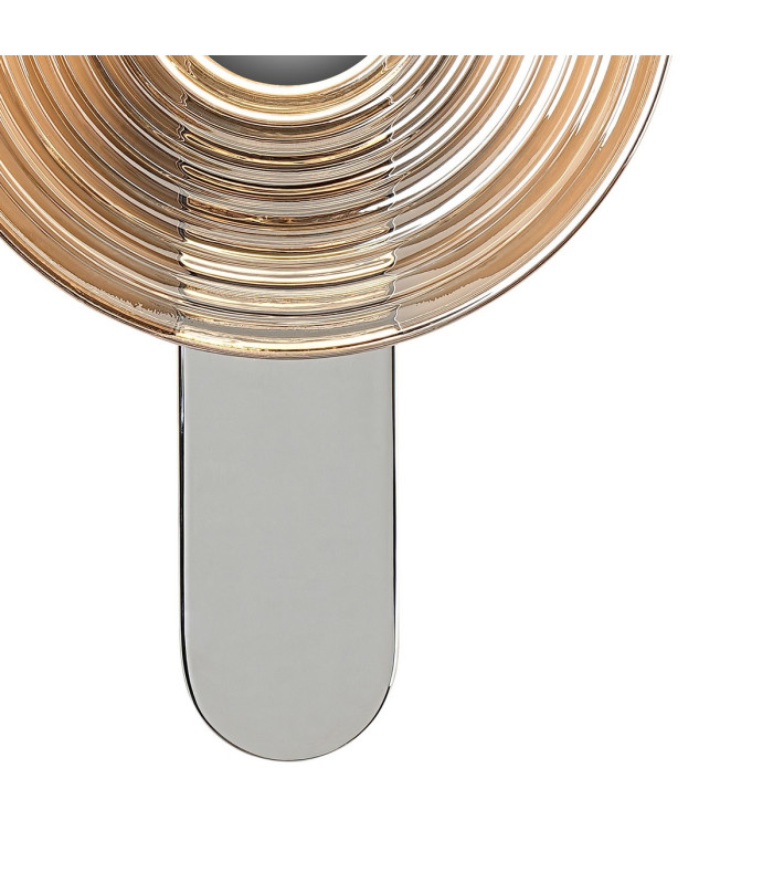 Larchmont Wall Lamp 1 x 7W LED 3000K 426lm Chrome/Smoke -6