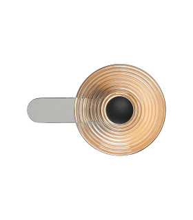 Larchmont Wall Lamp 1 x 7W LED 3000K 426lm Chrome/Smoke/Satin Black -1