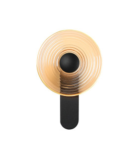 Larchmont Wall Lamp 1 x 7W LED 3000K 426lm Satin Black/Amber -1