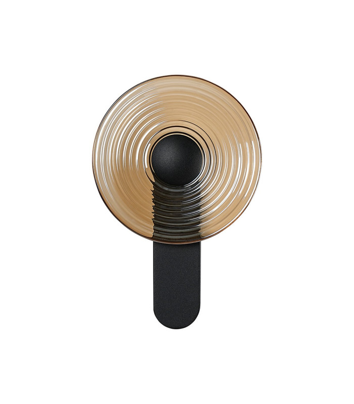 Larchmont Wall Lamp 1 x 7W LED 3000K 426lm Satin Black/Amber -4
