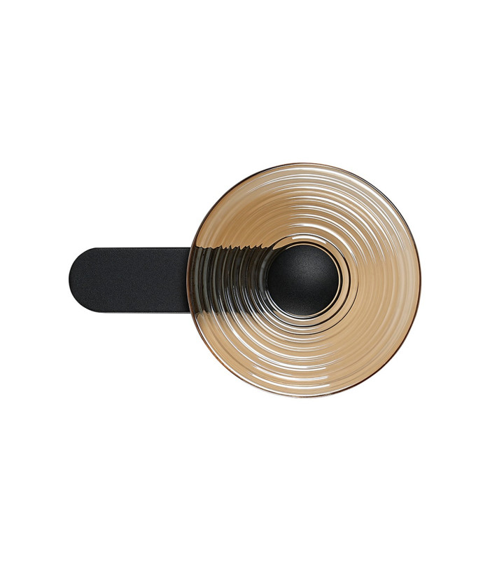 Larchmont Wall Lamp 1 x 7W LED 3000K 426lm Satin Black/Amber -8