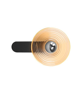 Larchmont Wall Lamp 1 x 7W LED 3000K 426lm Satin Black/Amber/Chrome -1