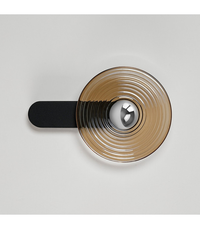 Larchmont Wall Lamp 1 x 7W LED 3000K 426lm Satin Black/Amber/Chrome -7