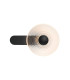 Larchmont Wall Lamp 1 x 7W LED 3000K 426lm Satin Black/Clear -1