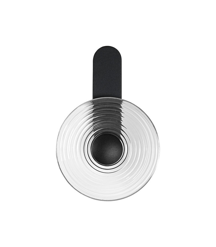 Larchmont Wall Lamp 1 x 7W LED 3000K 426lm Satin Black/Clear -8