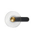 Larchmont Wall Lamp 1 x 7W LED 3000K 426lm Satin Black/Clear/Brass -4